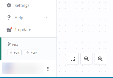 Pull and push buttons when menu is open